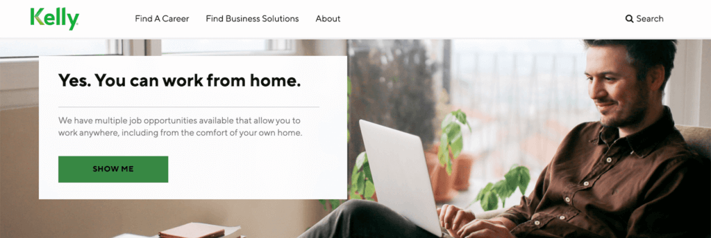 Kelly Services work from home